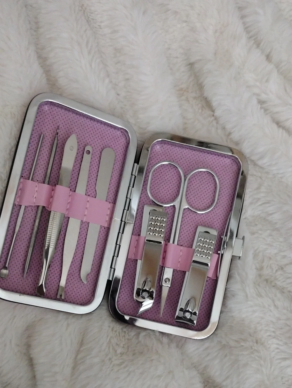 Pink Manicure & Pedicure Grooming Tool Kit